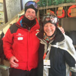 Marty Devlin, Ski Ambassador with Ski Patrol Buddy, Bill Holmes at Mount Snow, VT